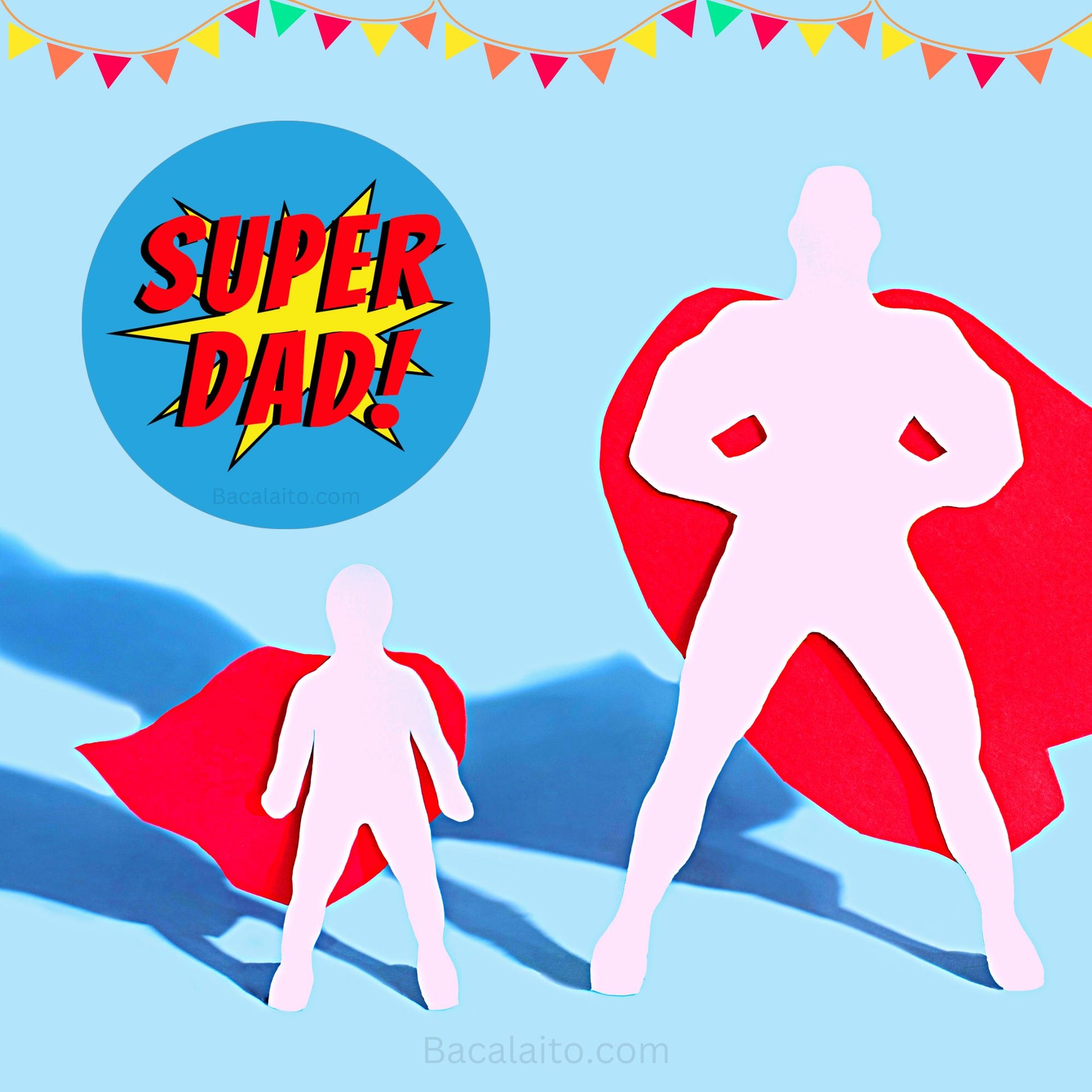 Super Dad Cupcake Toppers - Bacalaito Designs