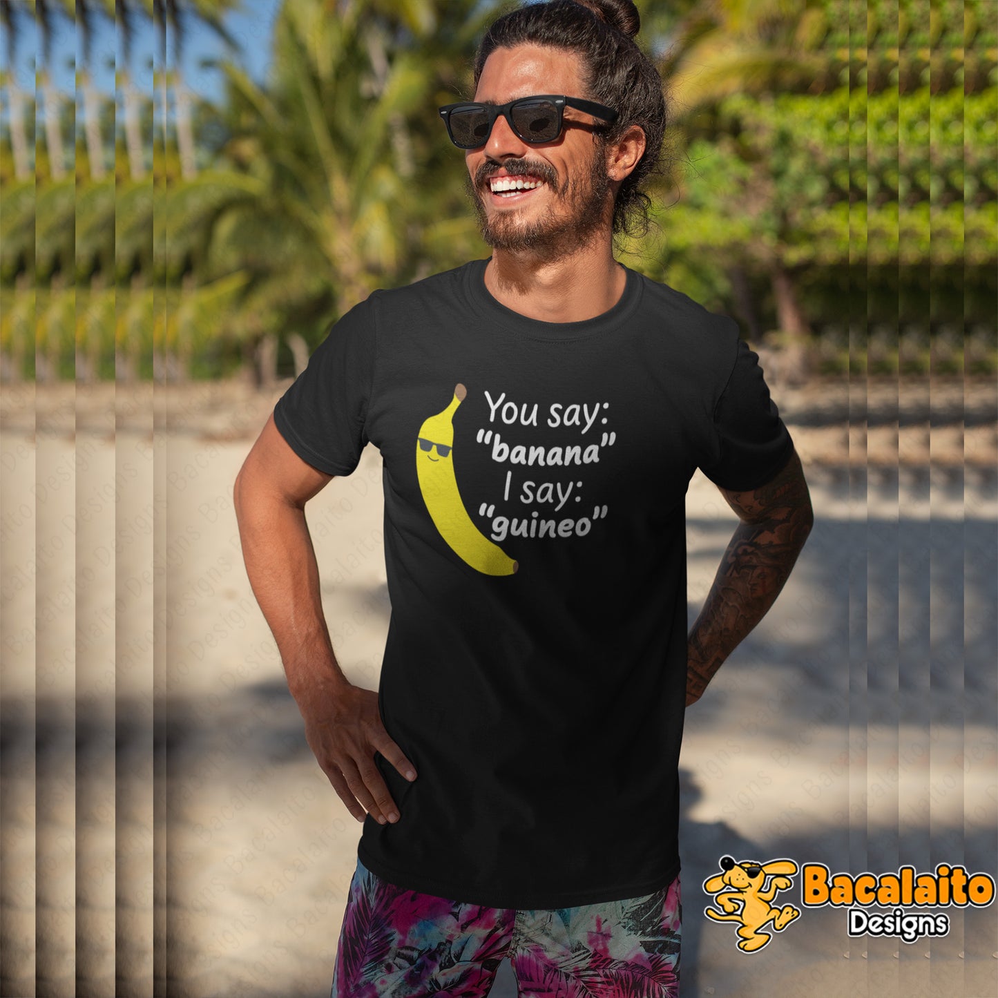 Banana vs Guineo Men's T-shirt - Bacalaito Designs