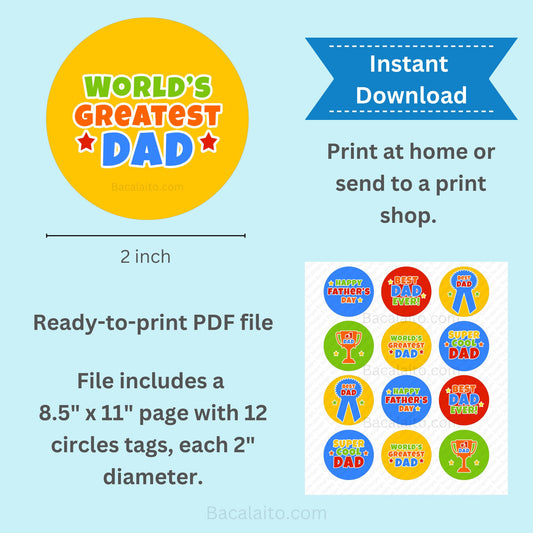 Father's Day Tags - Bacalaito Designs