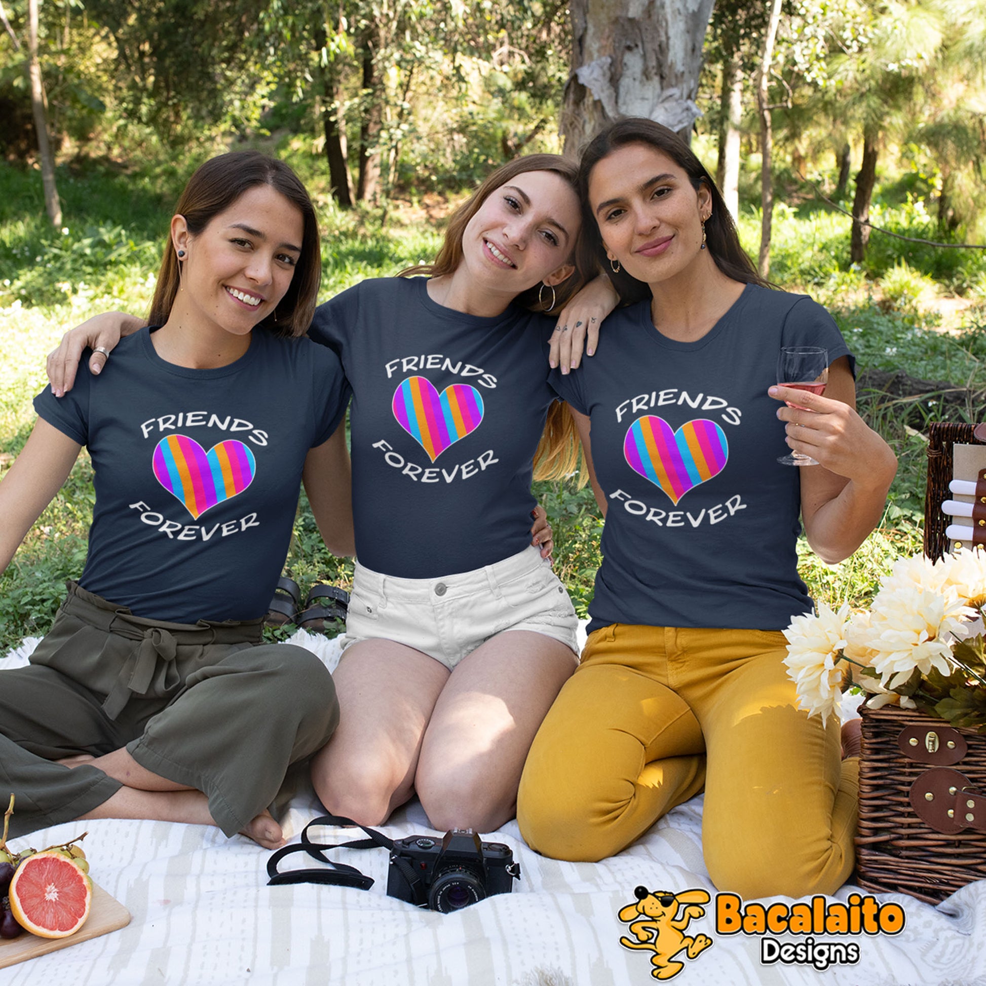 Friends Forever Women’s T-Shirt - Bacalaito Designs