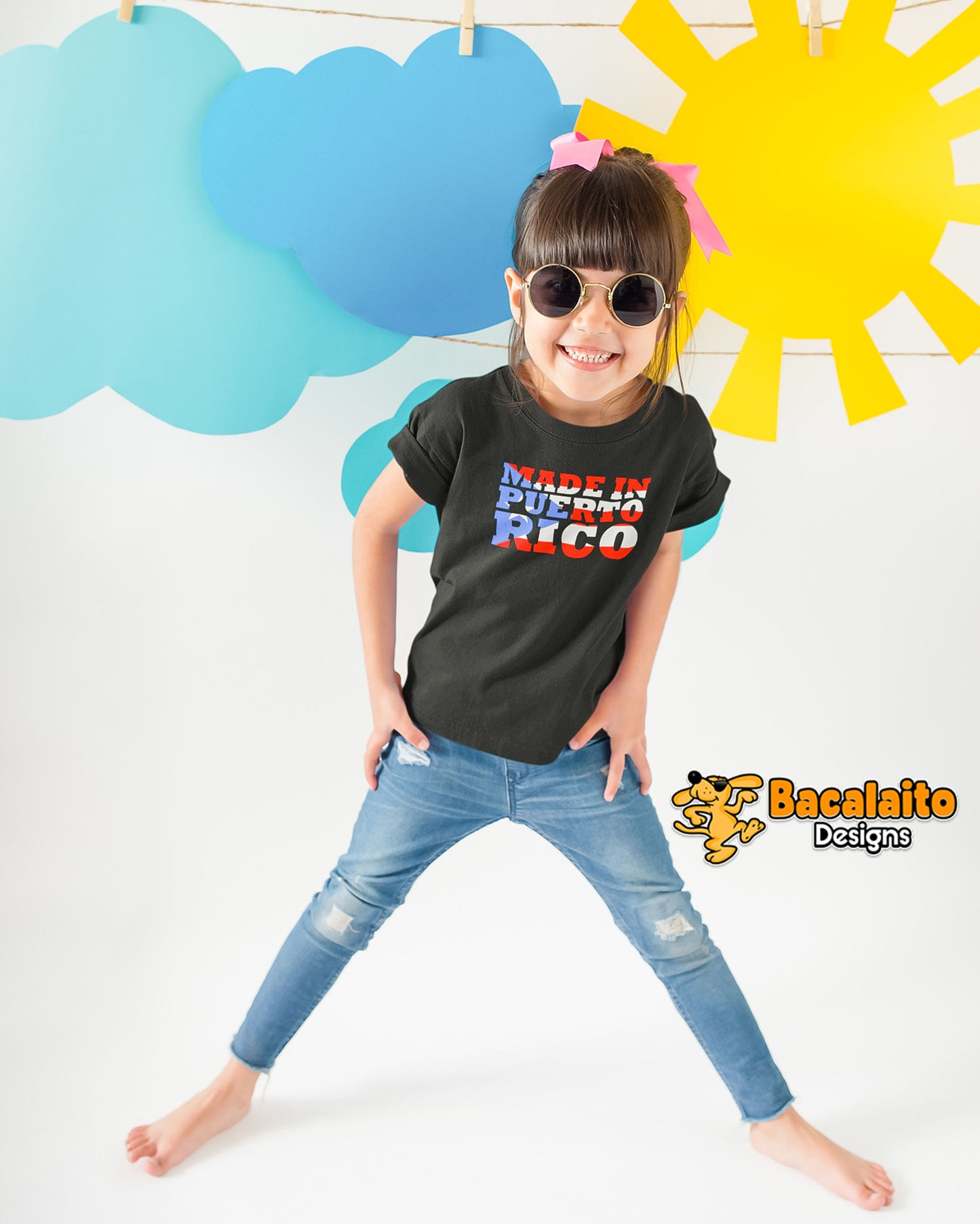 Made in Puerto Rico Kids T-Shirt - Bacalaito Designs