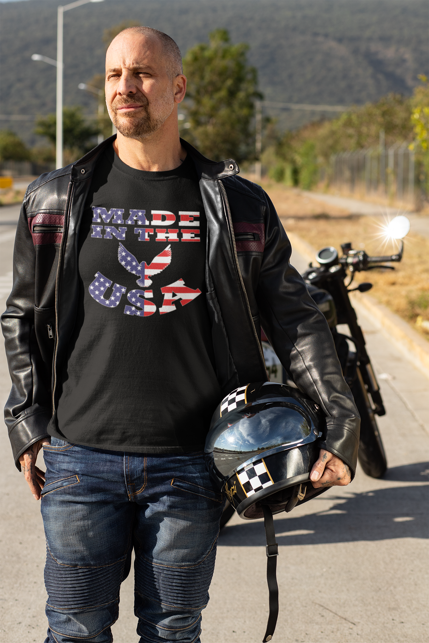 Made in the USA Men's T-Shirt - Bacalaito Designs