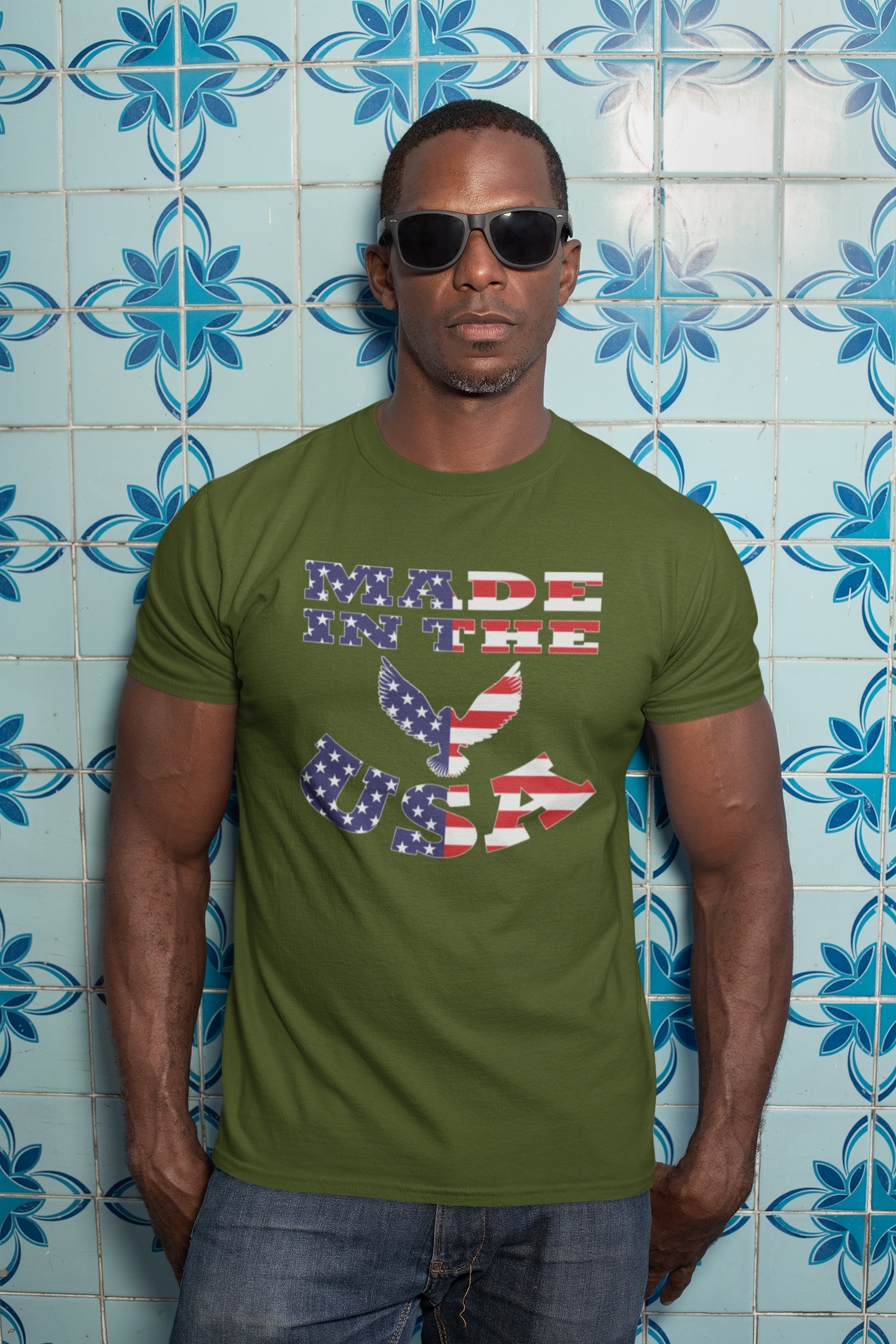 Made in the USA Men's T-Shirt - Bacalaito Designs