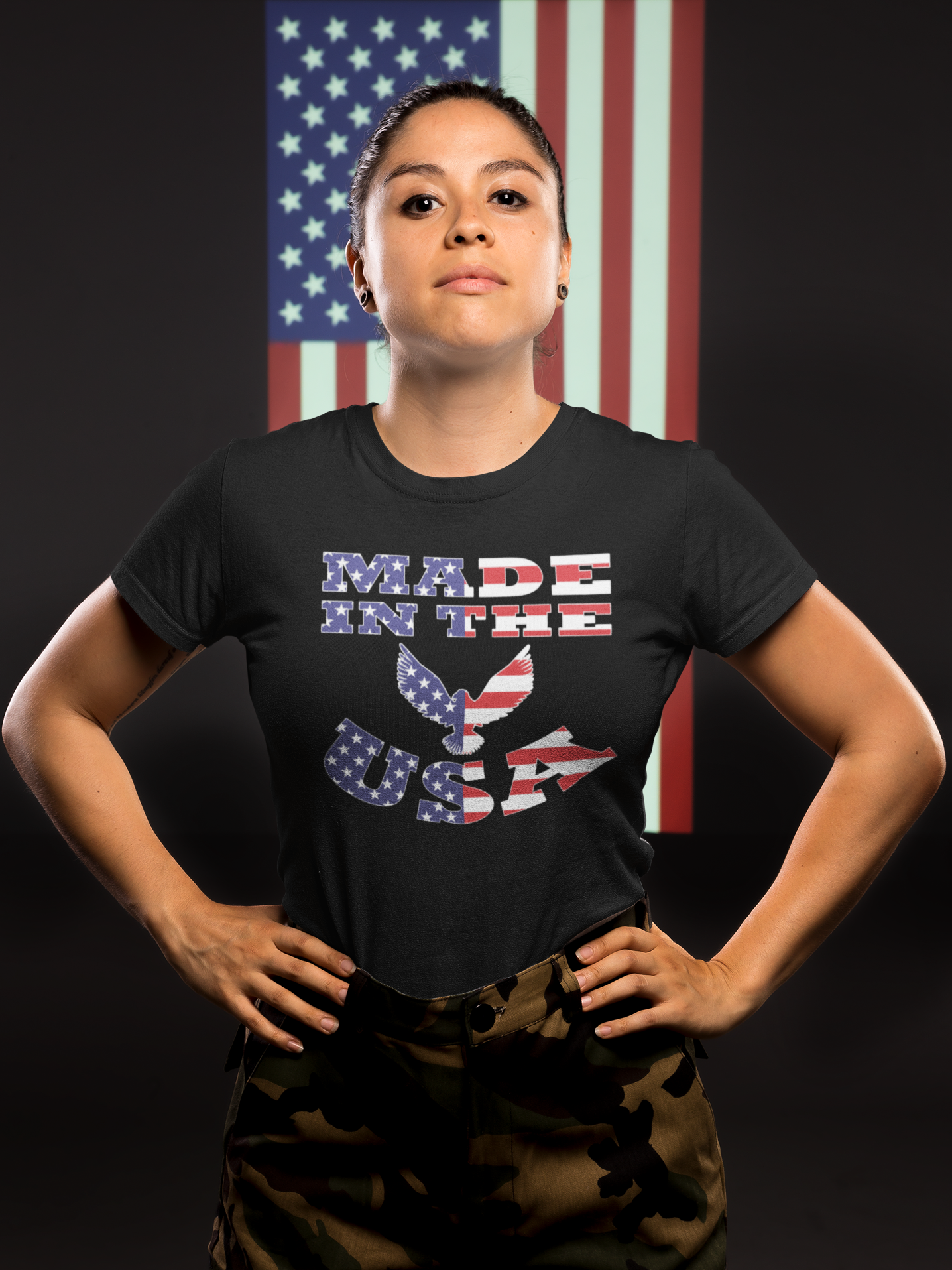 Made in the USA Women’s T-Shirt - Bacalaito Designs