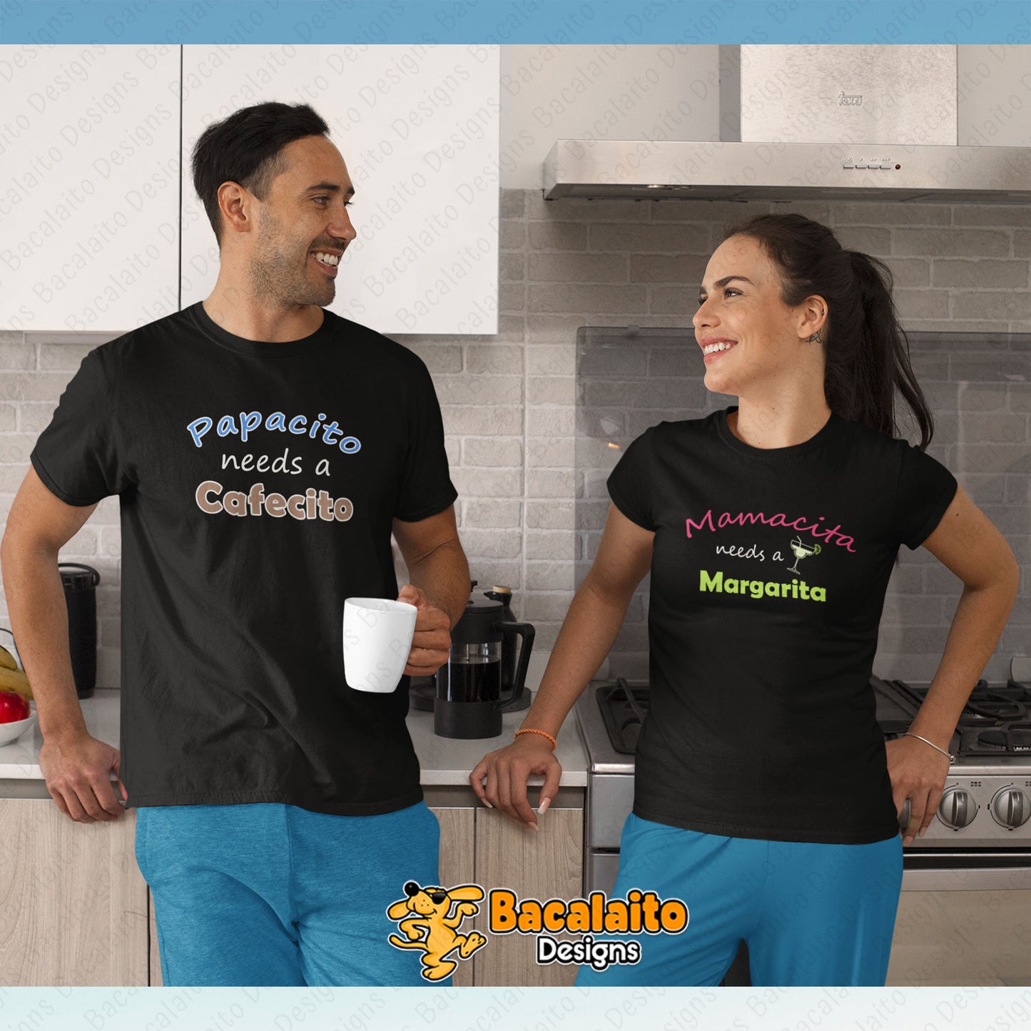 Papacito needs a Cafecito Men's T-Shirt - Bacalaito Designs