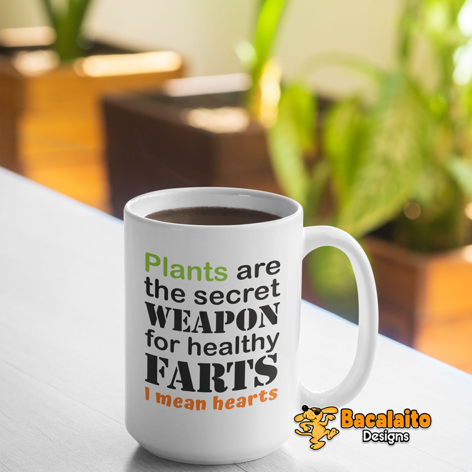 Plants are the Secret Weapon Mug 15 oz - Bacalaito Designs