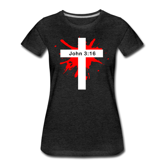 Bible Verse Women’s T-Shirt - charcoal gray