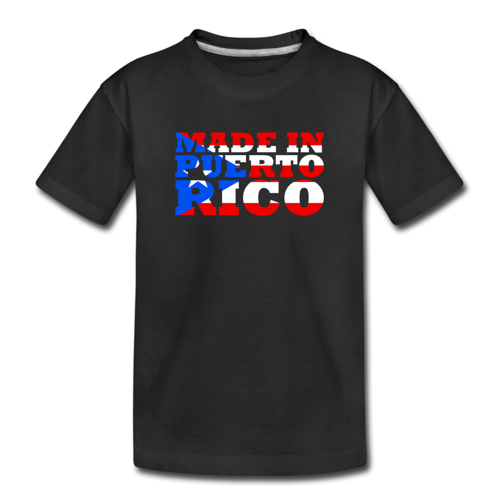 Made in Puerto Rico Kids T-Shirt - black