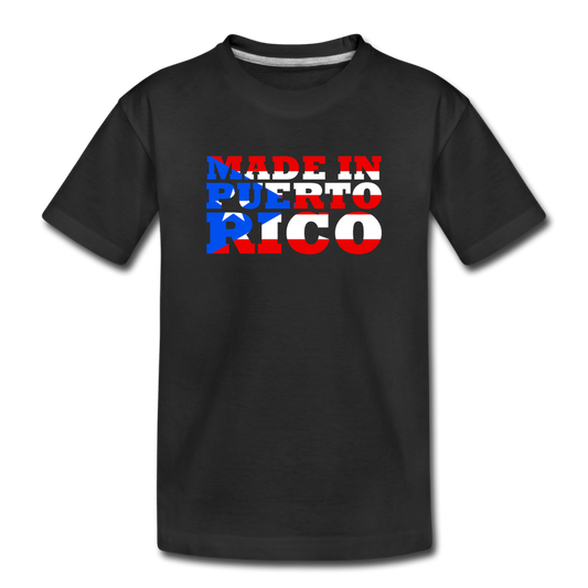 Made in Puerto Rico Kids T-Shirt - black