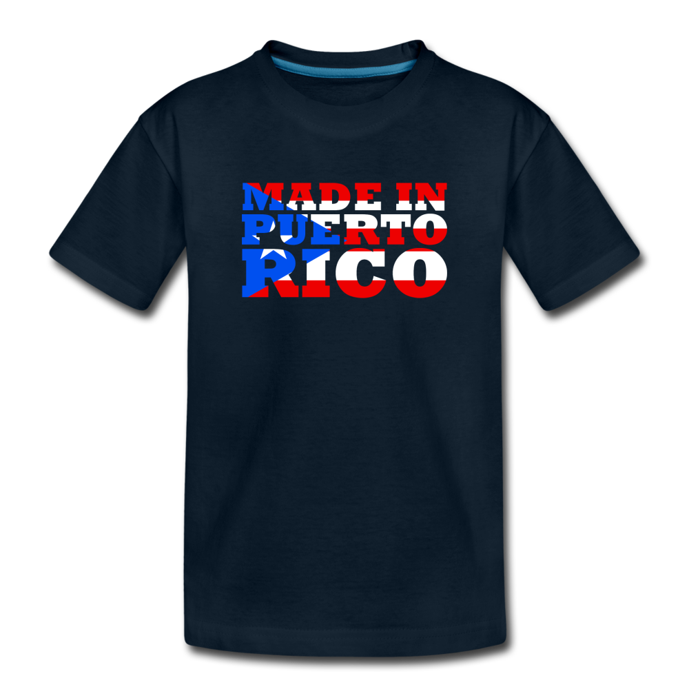 Made in Puerto Rico Kids T-Shirt - deep navy