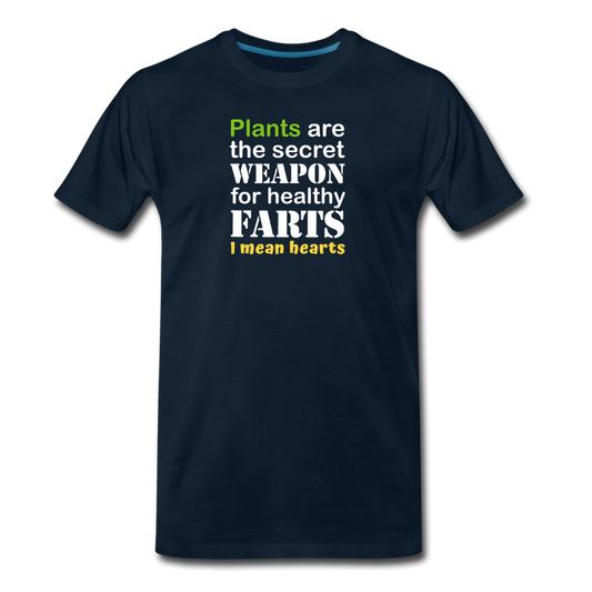 Plants are the Secret Weapon Men's T-Shirt - deep navy