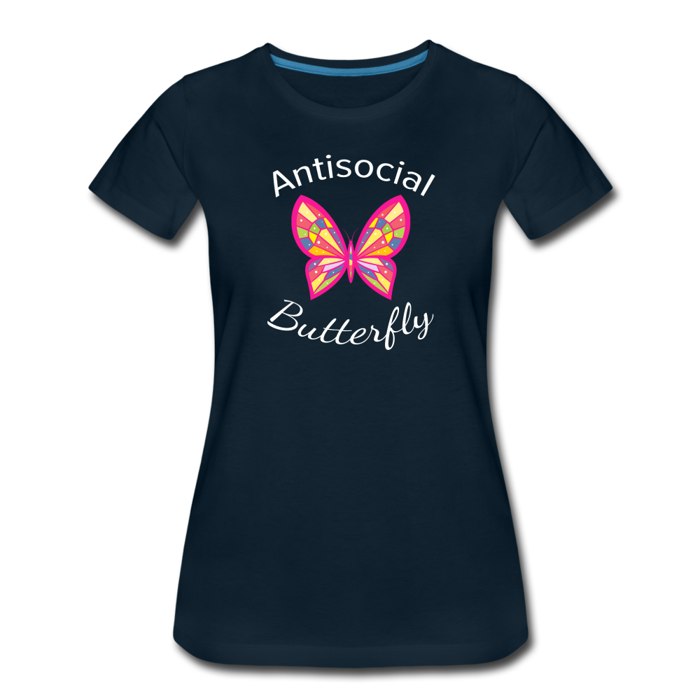 Antisocial Butterfly Women’s T-Shirt - deep navy