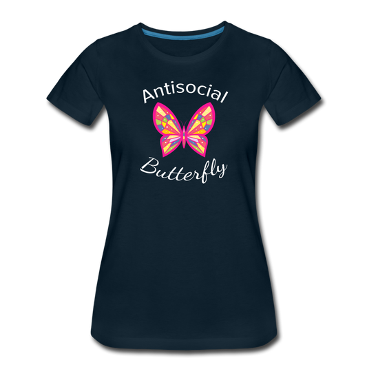 Antisocial Butterfly Women’s T-Shirt - deep navy