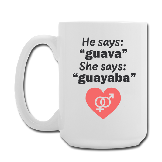 Guava vs Guayaba Mug 15 oz - white