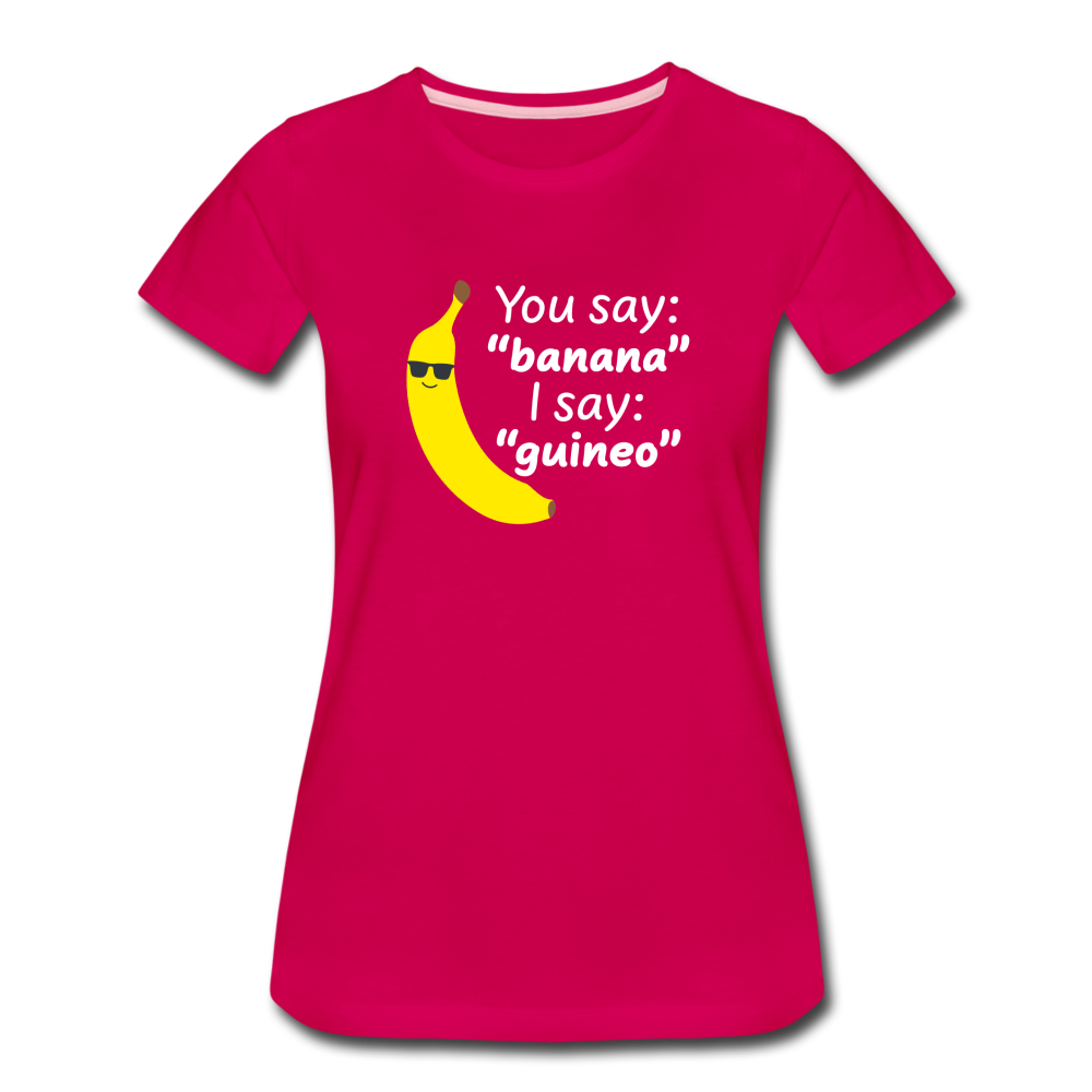 Banana vs Guineo Women's T-shirt - dark pink