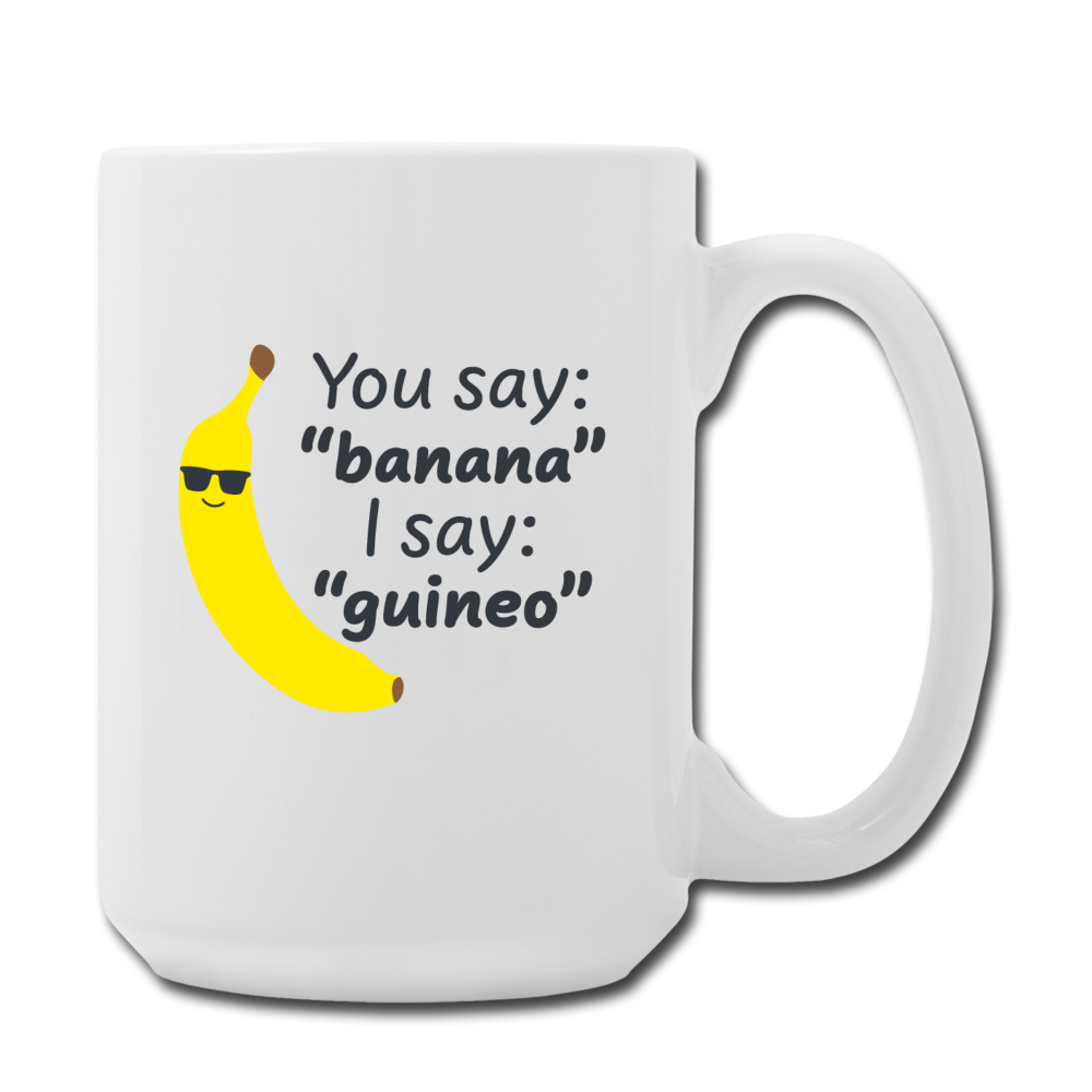 Banana vs Guineo Mug 15 oz - white