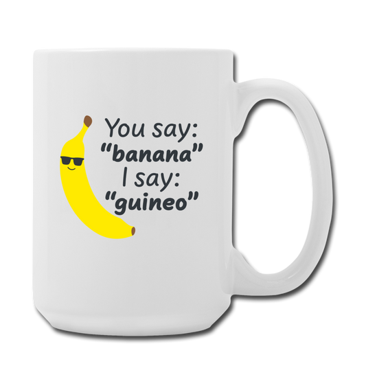 Banana vs Guineo Mug 15 oz - white