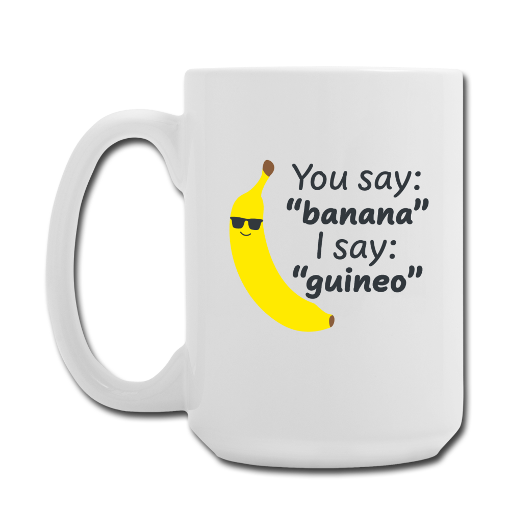 Banana vs Guineo Mug 15 oz - white