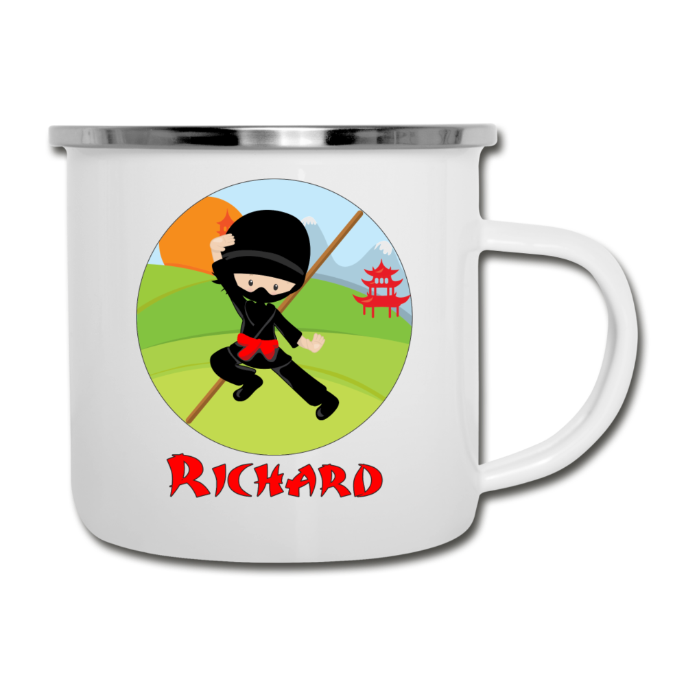 Ninja Personalized Kids Mug - white