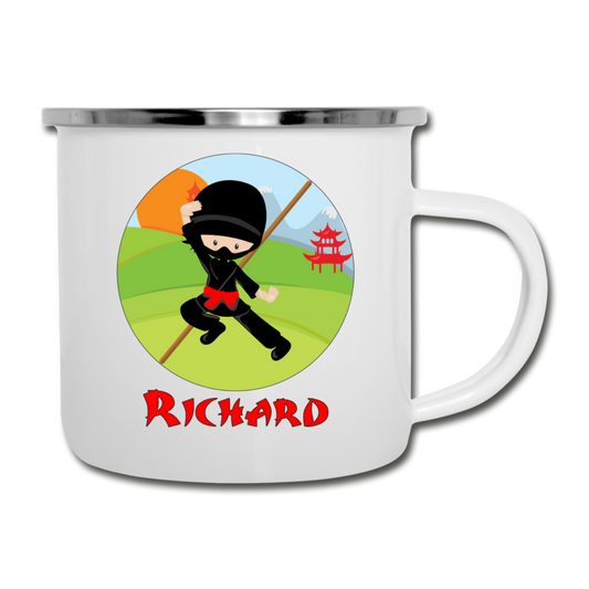 Ninja Personalized Kids Mug - white