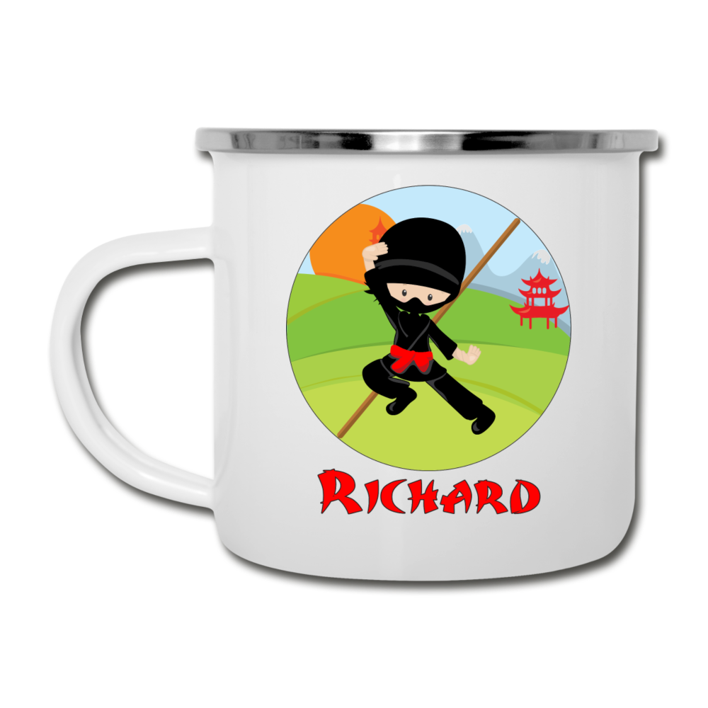 Ninja Personalized Kids Mug - white