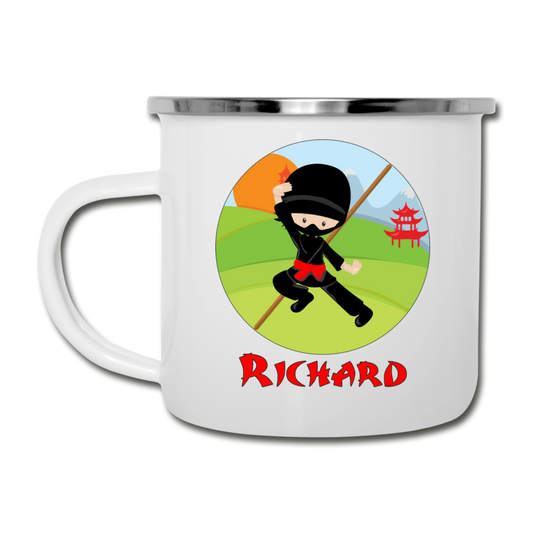 Ninja Personalized Kids Mug - white