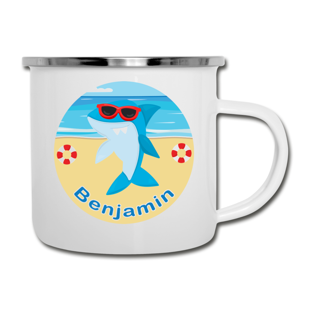 Shark Personalized Kids Mug - white