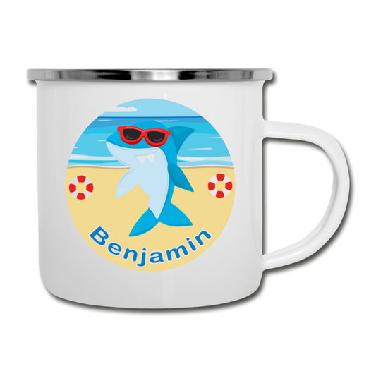 Shark Personalized Kids Mug - white