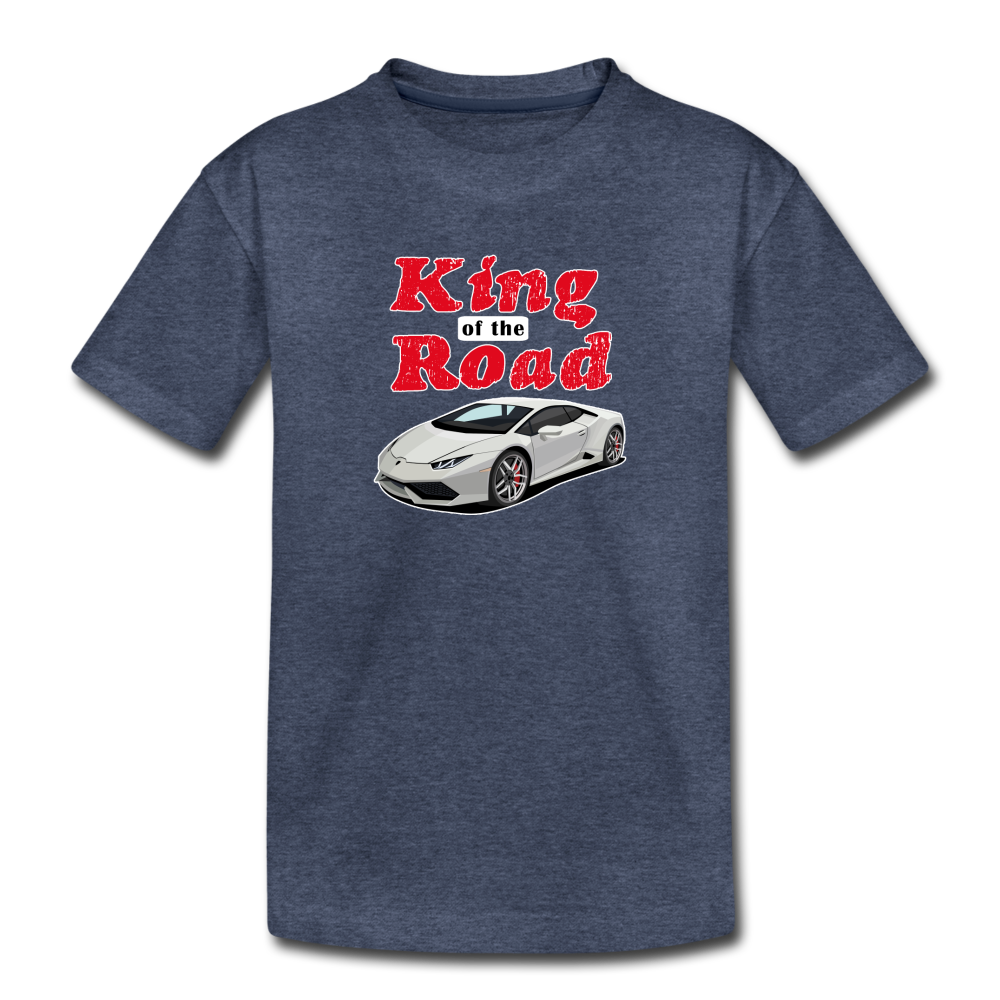 King of the Road Kids T-shirt - heather blue