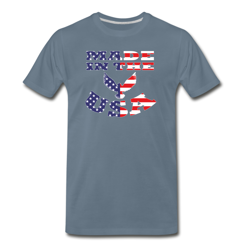 Made in the USA Men's T-Shirt - steel blue