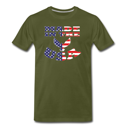 Made in the USA Men's T-Shirt - olive green