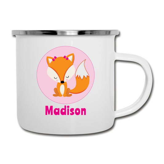 Foxy Personalized Kids Mug - white