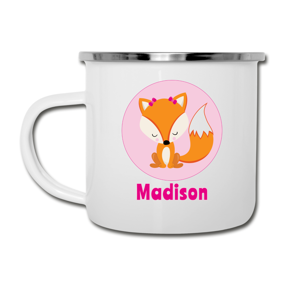 Foxy Personalized Kids Mug - white