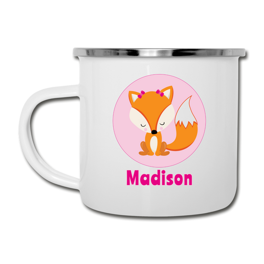 Foxy Personalized Kids Mug - white