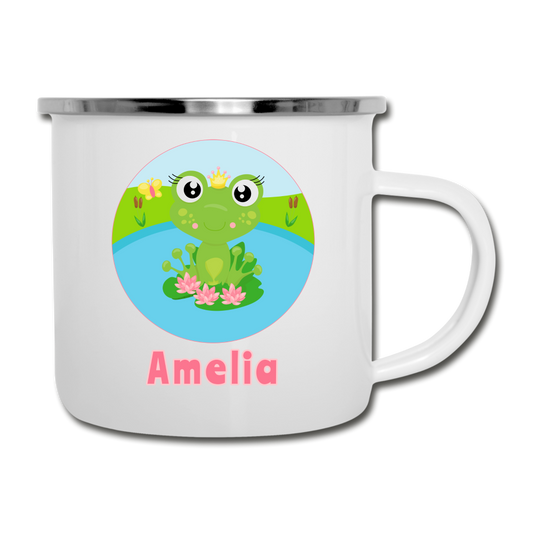 Frog Personalized Kids Mug - white