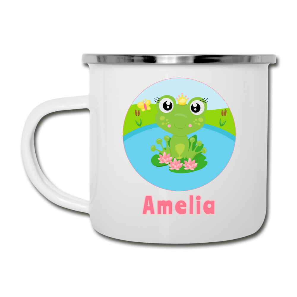 Frog Personalized Kids Mug - white