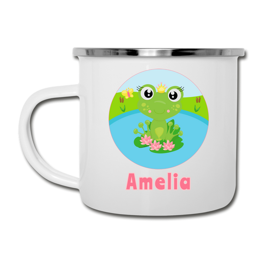 Frog Personalized Kids Mug - white