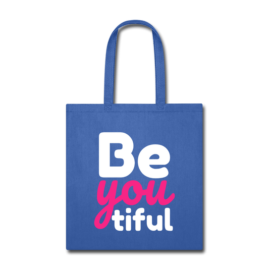 BeYOUtiful Tote Bag - royal blue